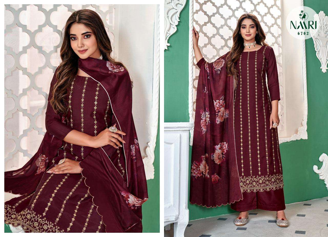 naari merin 6701-6704 series stylish look designer salwar suits catalogue latest catalogue 2023