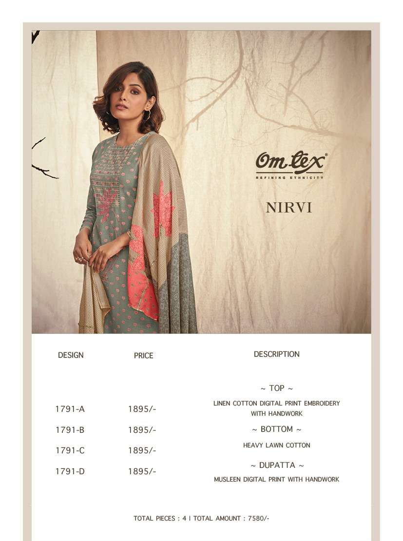 omtex nirvi 1791 colours linen cotton unstich fancy salwar kameez surat wholesale market