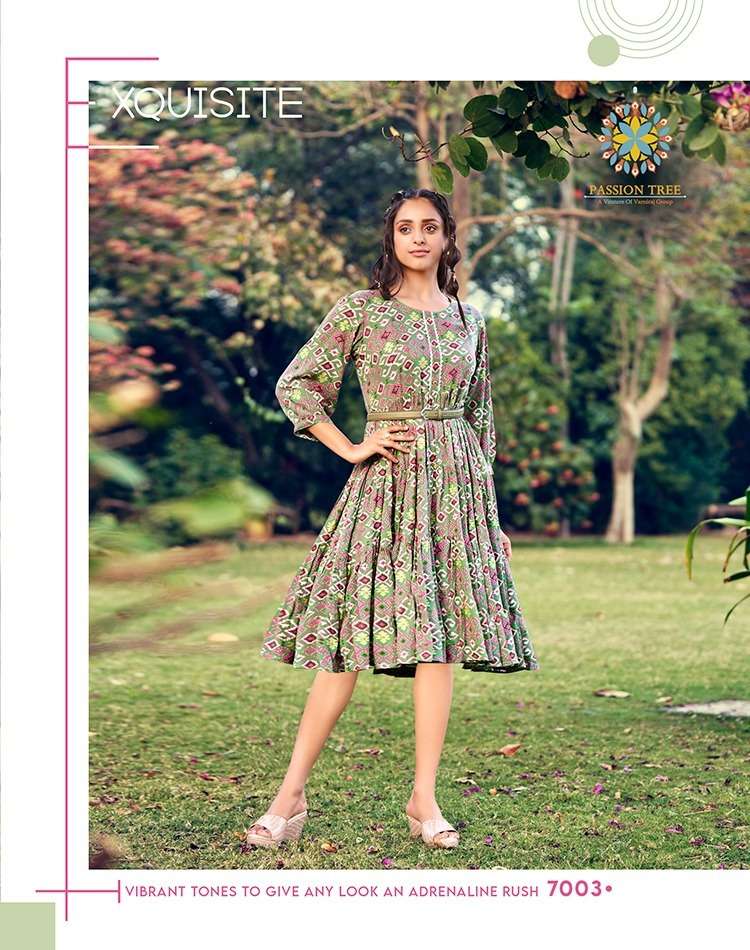 passion tree flair girl vol-1 7001-7008 series stylish look designer kurtis catalogue online supplier surat