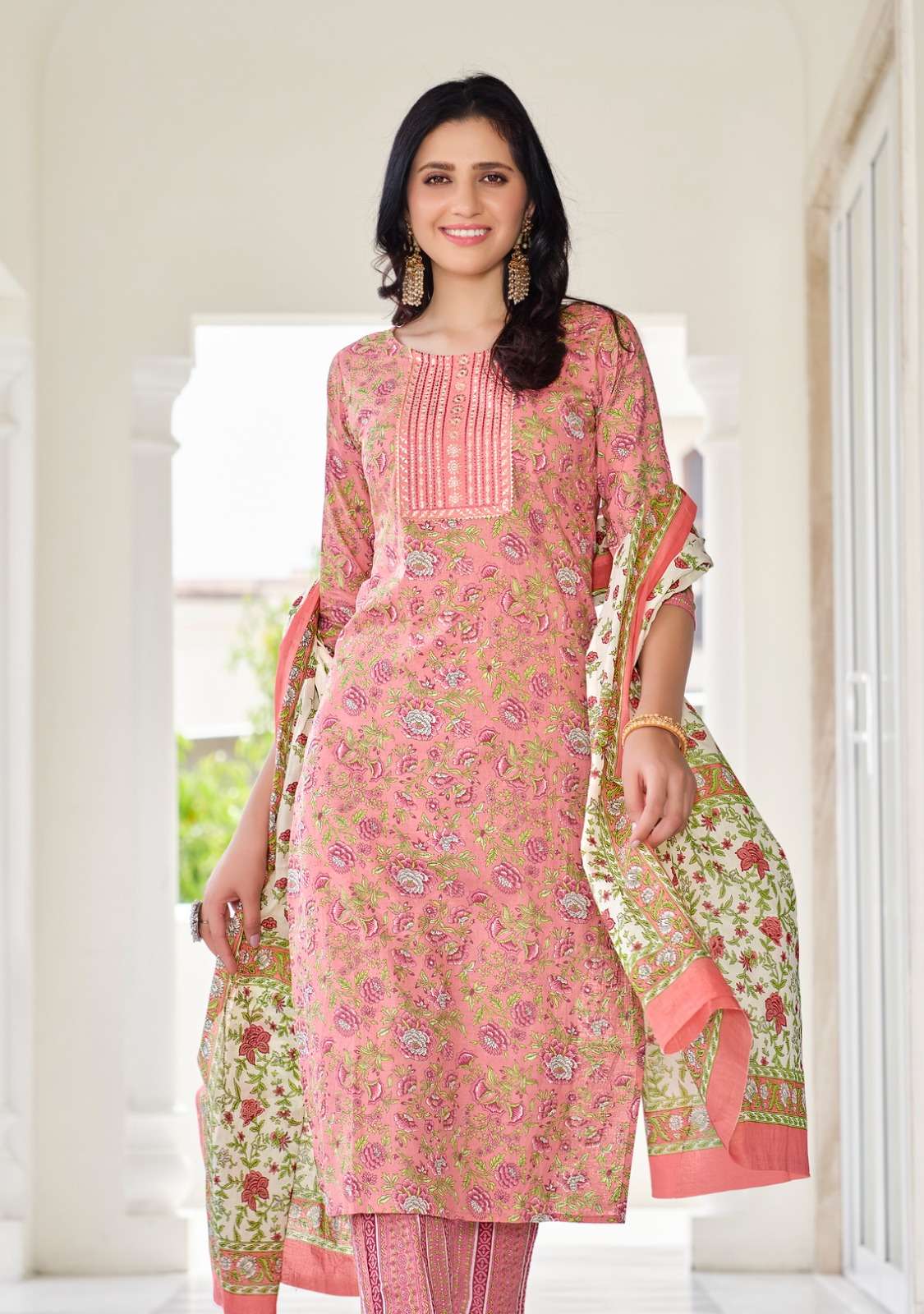 radhika lifestyle cotton kudhi vol 5 5001-5006 series cotton stich suits online best price surat 