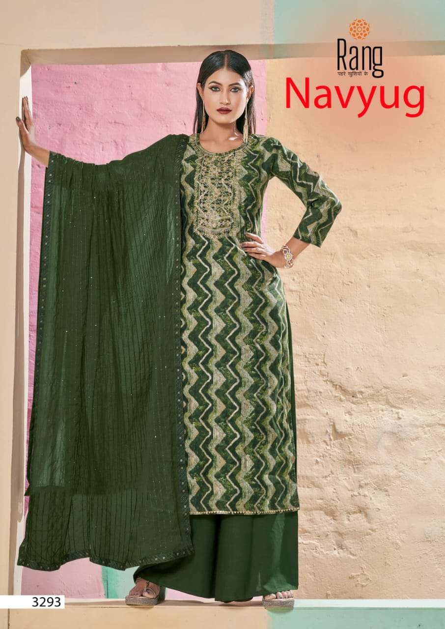 rang navyug 3291-3294 series fancy designer dress material catalogue online dealer surat 