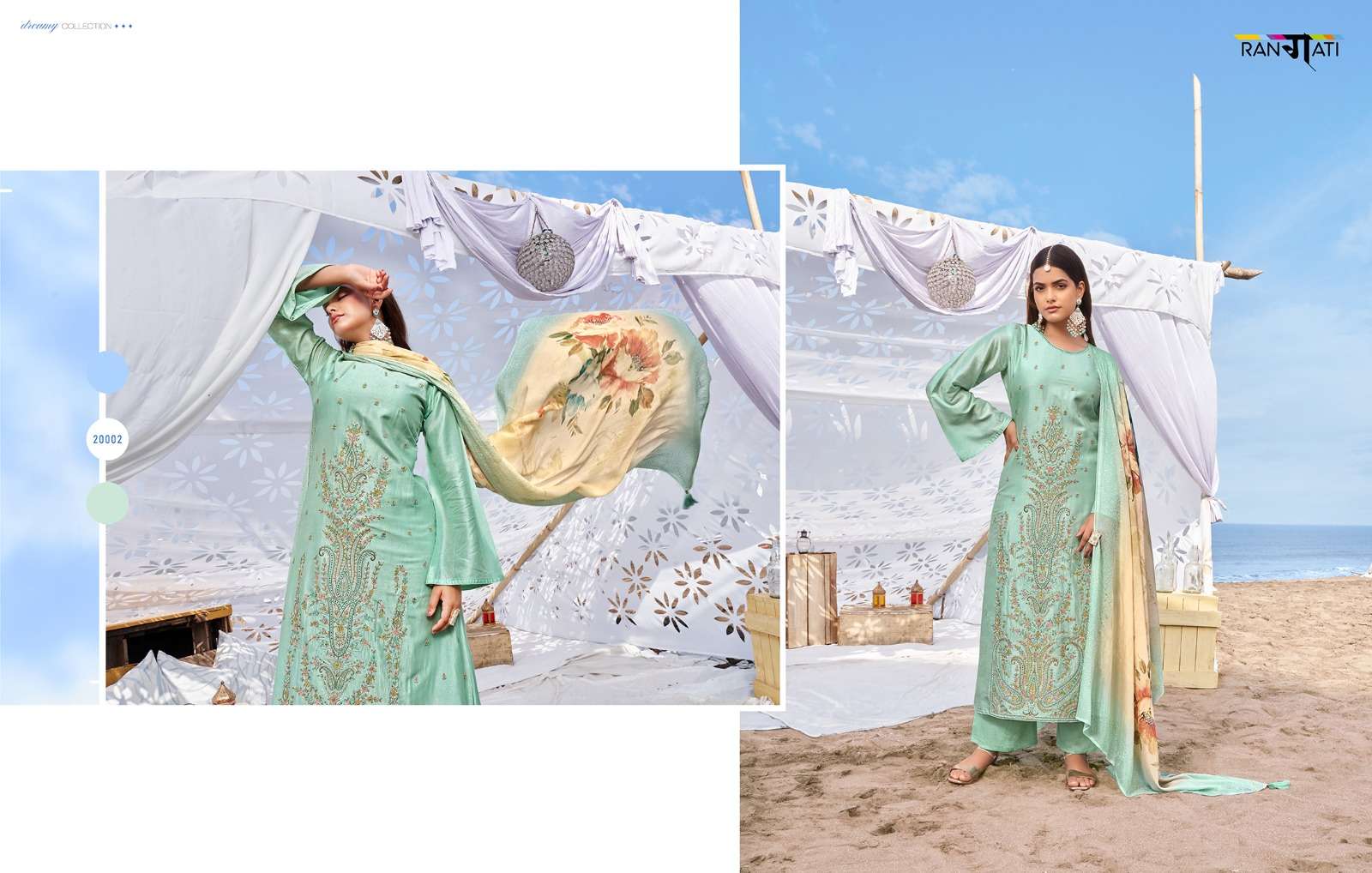 rangati prints jashn e bahar 20001-20006 series exclusive designer salwar kameez catalogue manufacturer surat