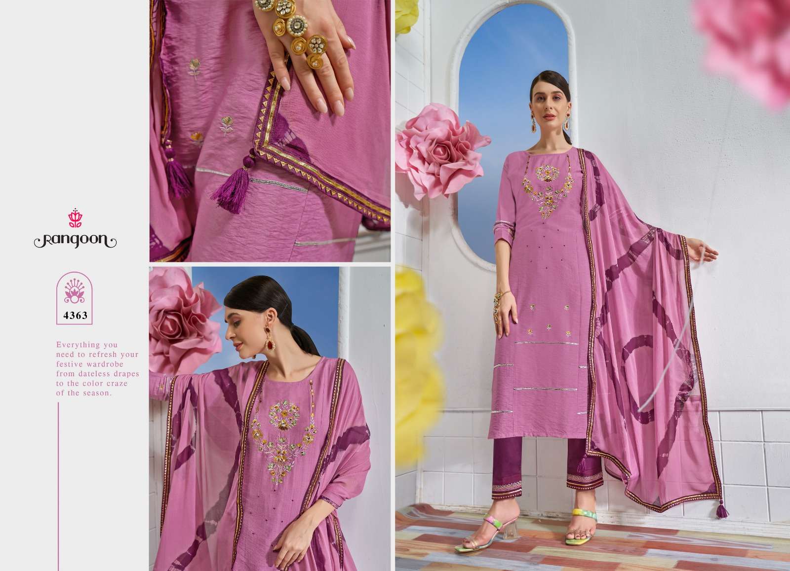 rangoon aadhya 4361-4366 series fancy designer kurtis catalogue design 2023