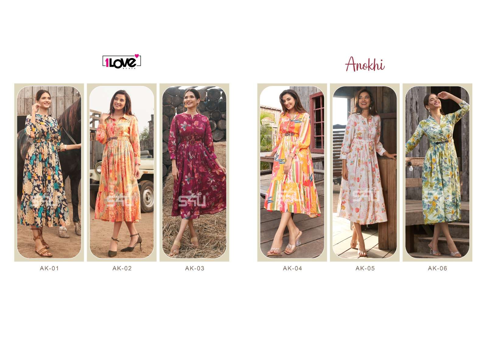 s4u anokhi 01-06 series exclusive designer kurtis catalogue collection 2023 