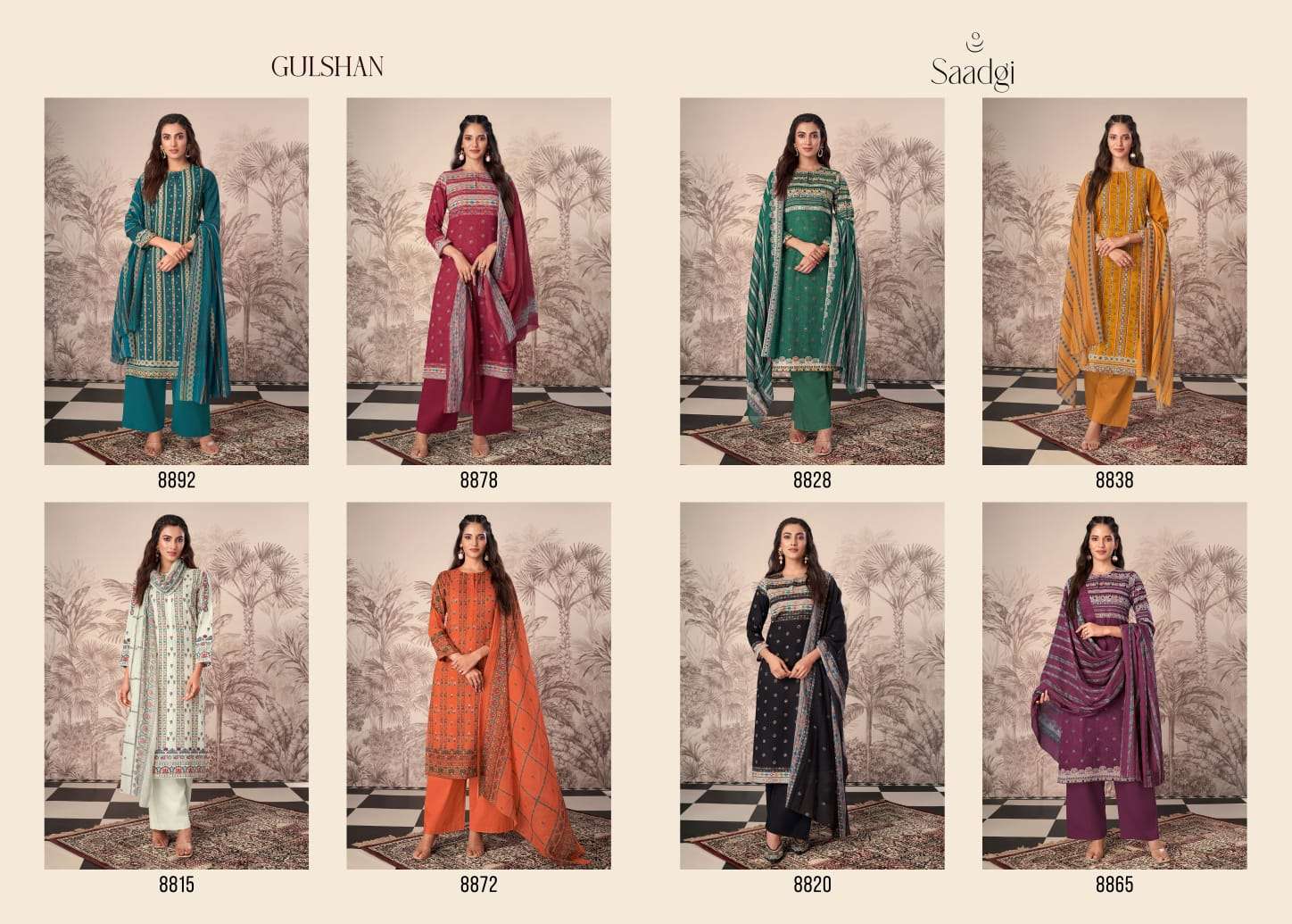 saadgi gulshan cotton designer salwar kameez catalogue online dealer surat