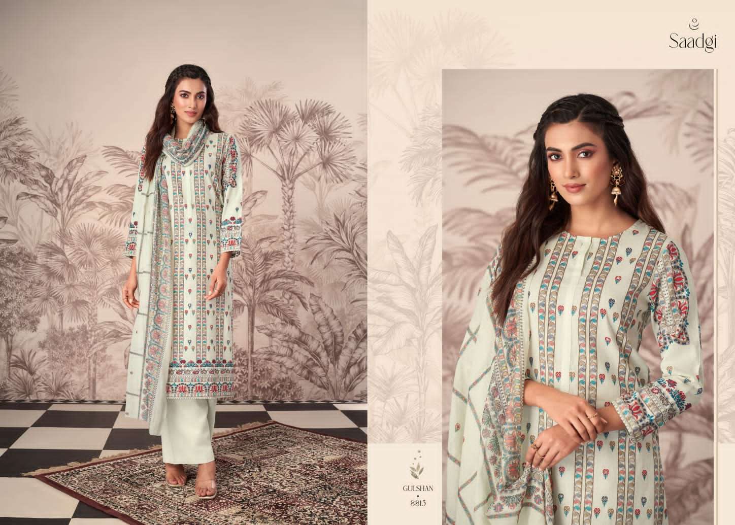 saadgi gulshan cotton designer salwar kameez catalogue online dealer surat