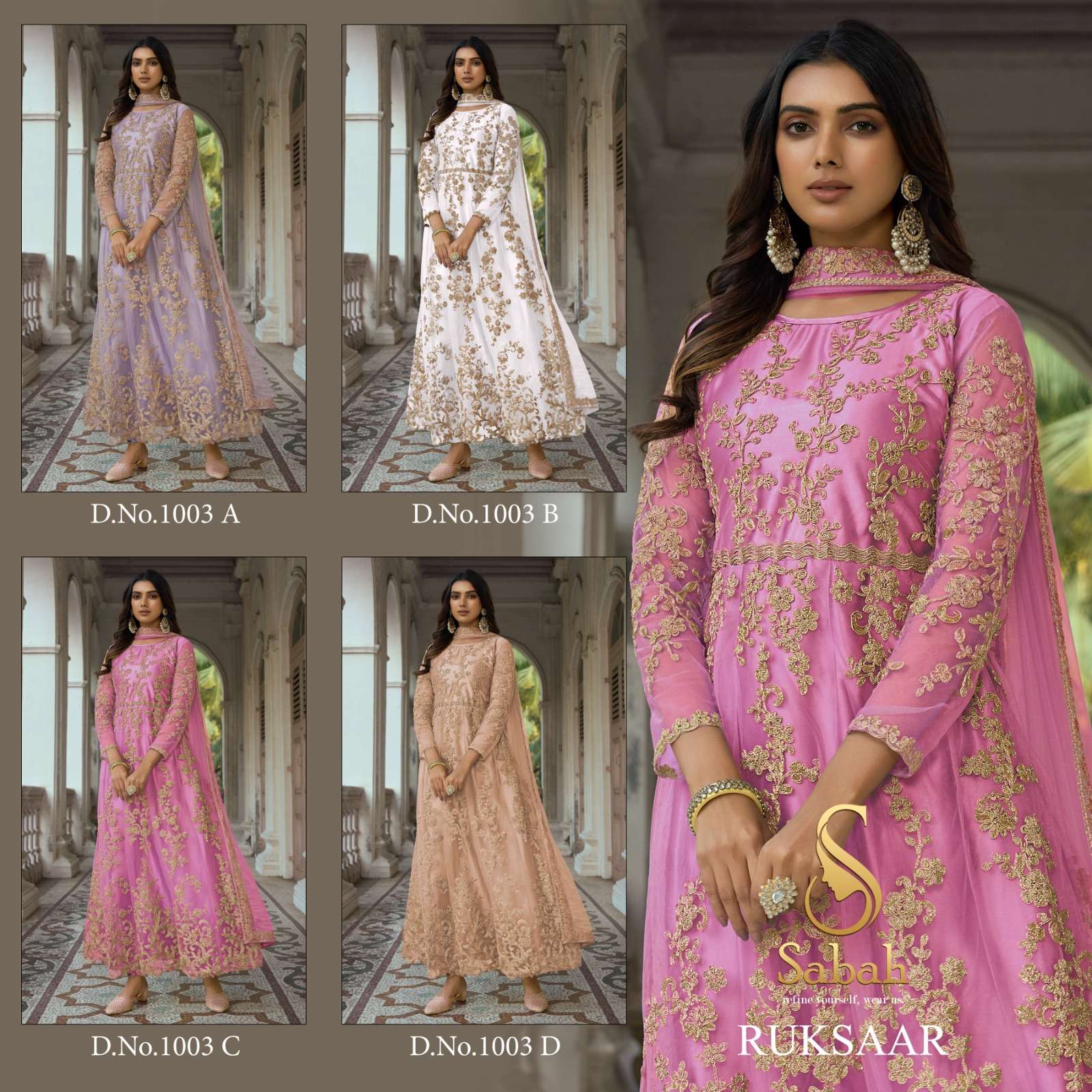 sabah ruksaar 1003 series exclusive designer salwar kameez collection online supplier surat