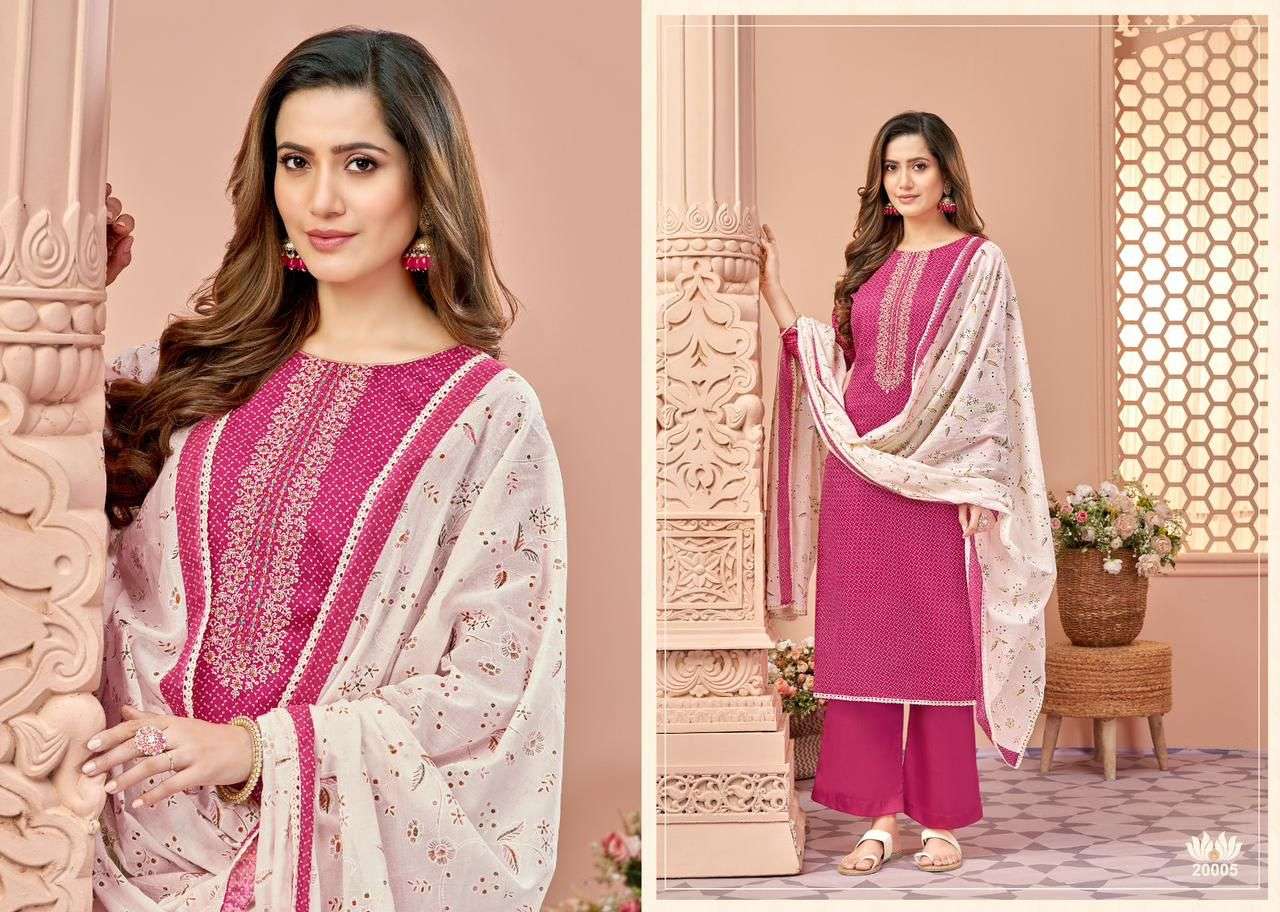 salvi fashion sarisha cotton 20001-20006 series indian designer salwar kameez catalogue wholesale price surat