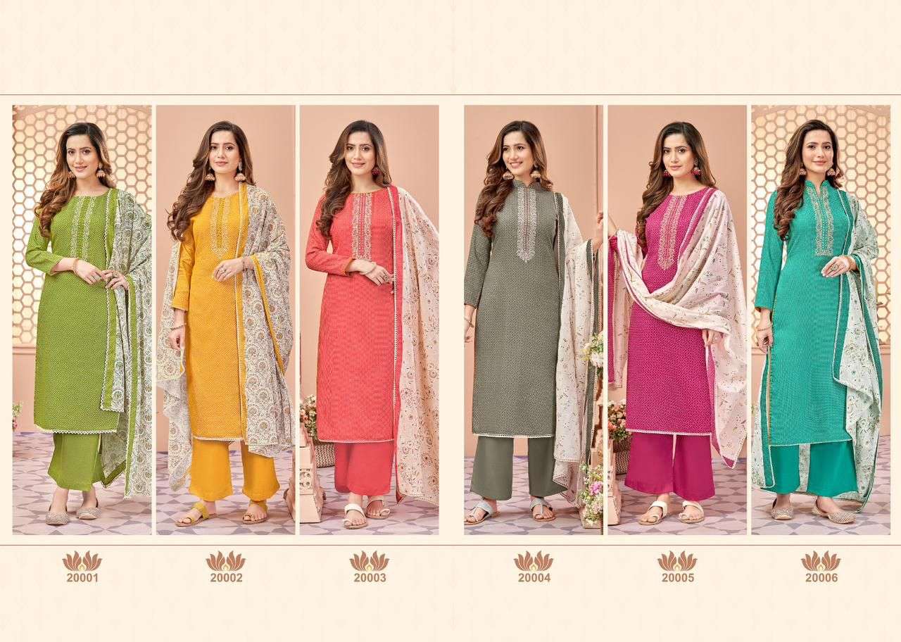 salvi fashion sarisha cotton 20001-20006 series indian designer salwar kameez catalogue wholesale price surat