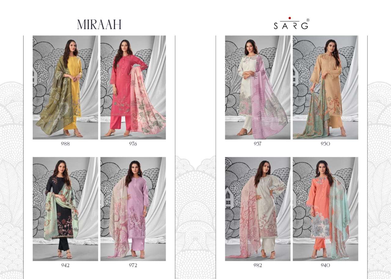 sarg miraah trendy designer salwar kameez catalogue online supplier surat 