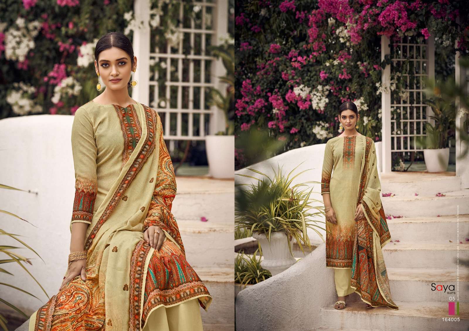 saya suits flora 164001-164006 series trendy designer salwar kameez catalogue collection 2023 