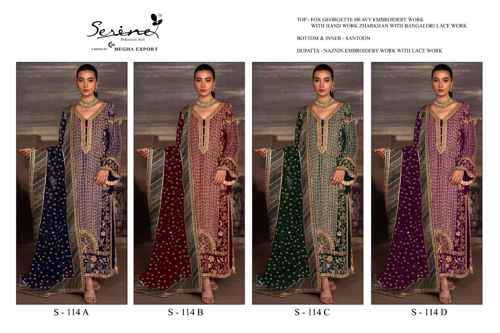 serine 114 series stylish designer pakistani salwar kameez catalogue online supplier surat