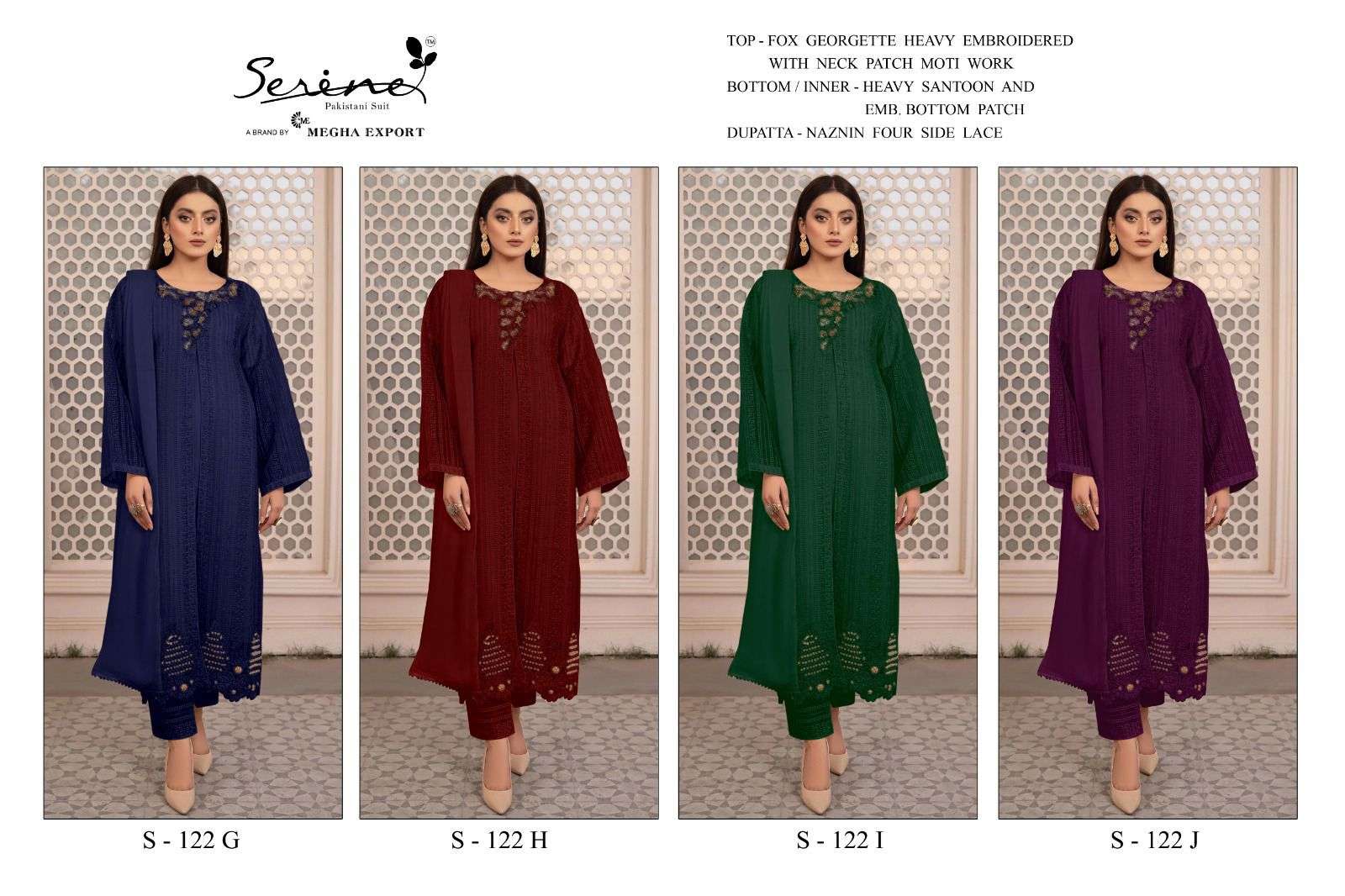 serine 122 new colours pakistani salwar kameez online supplier surat