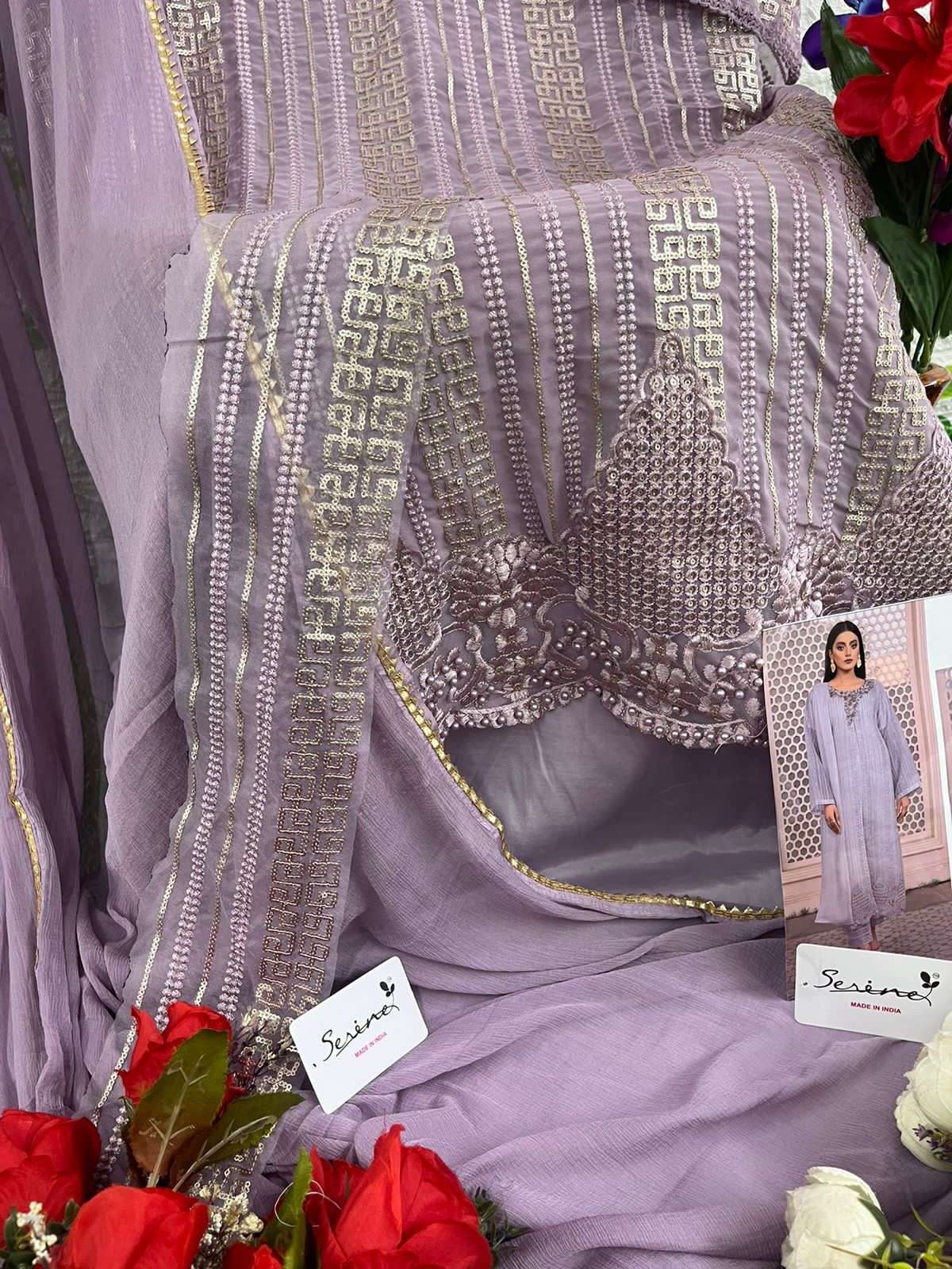 serine 122 series faux georgette designer pakistani salwar suits wholesale price surat 