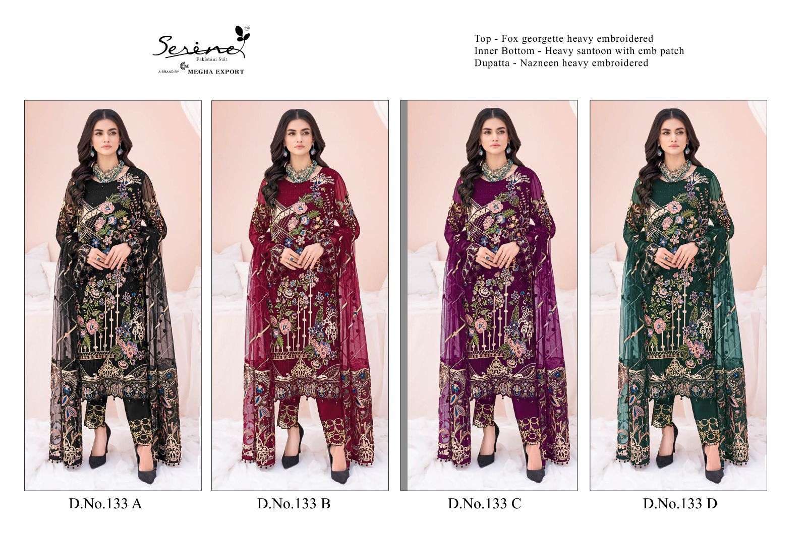 serine 133 series exclusive designer pakistani salwar kameez latest collection in surat 