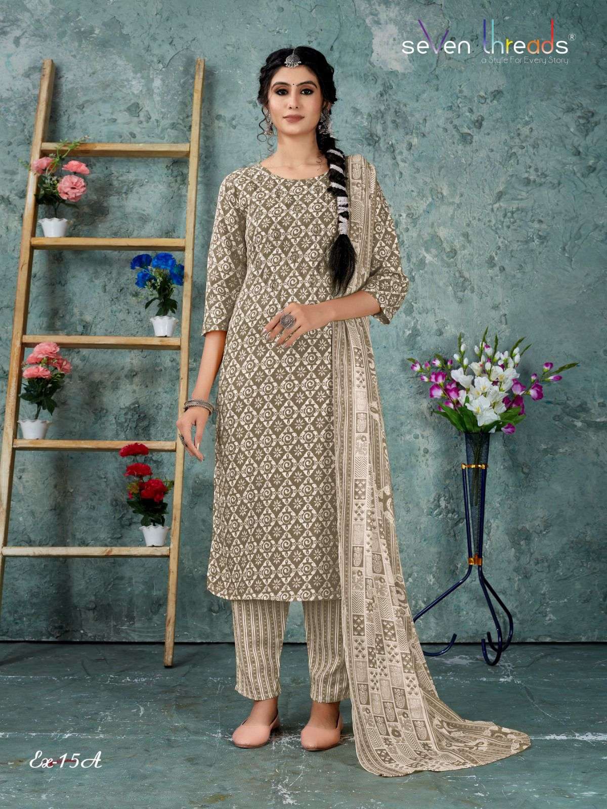 seven threads 15 and 16 series fancy designer dress matesial non catalogue collection surat 