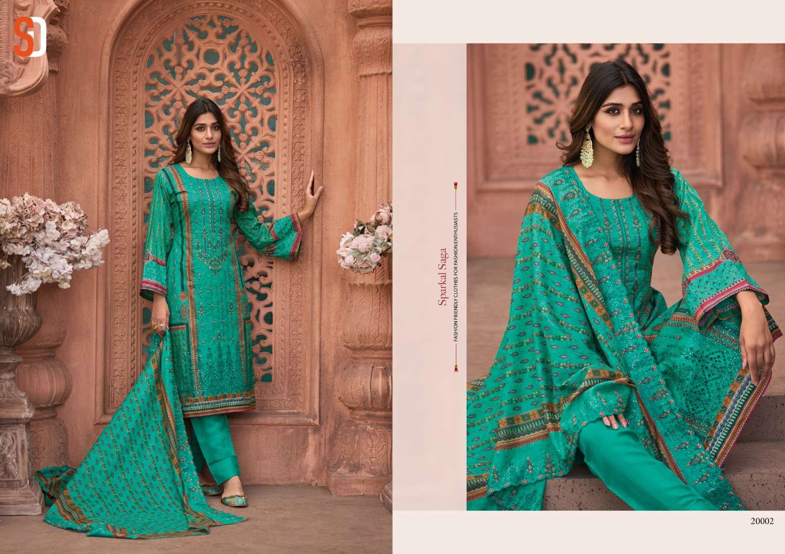 shraddha designer bin saeed vol-2 20001-20004 series pakistani salwar suits catalogue wholesaler surat