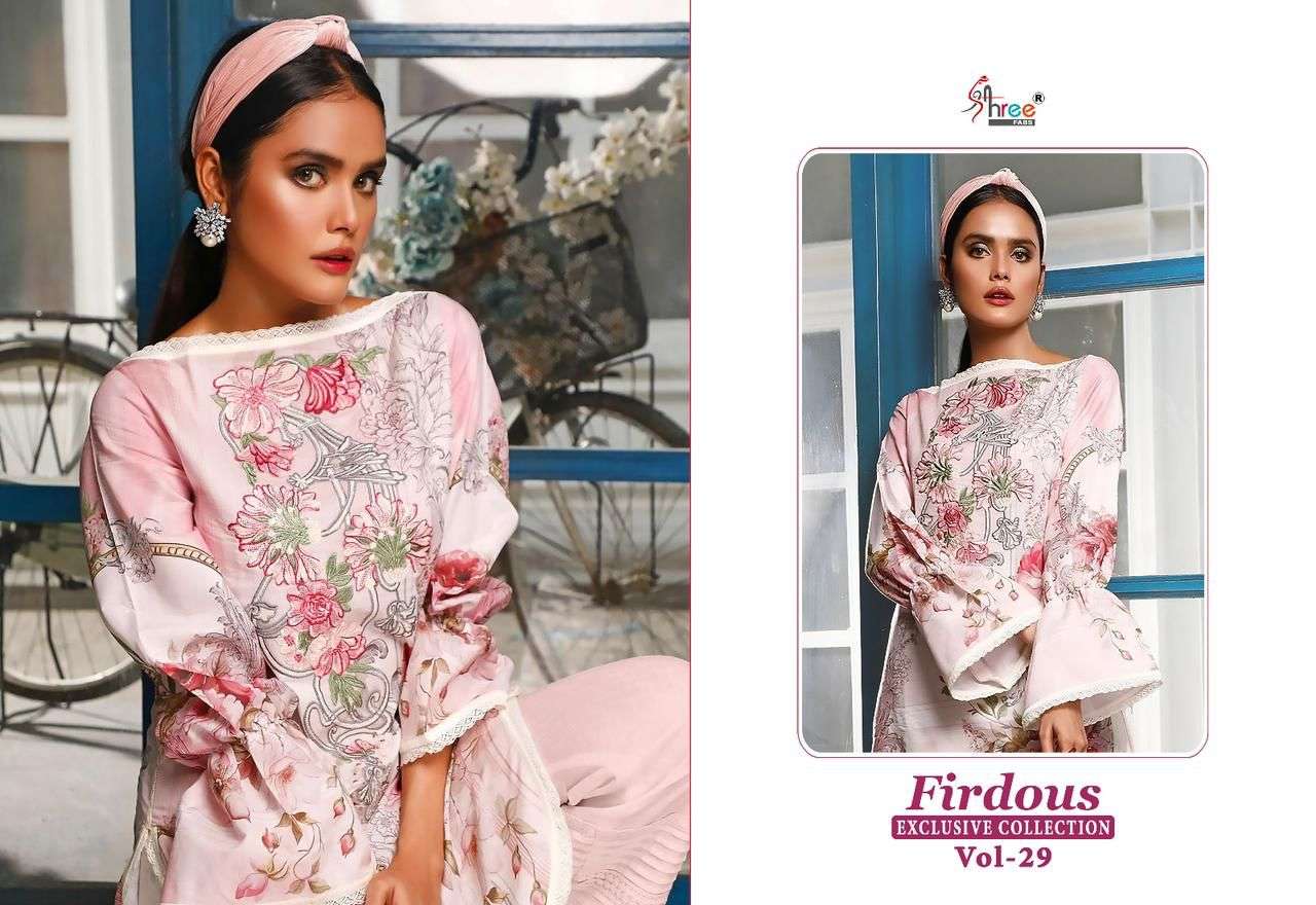 shree fabs firdous vol-29 3051-3054 series pakistani salwar suits dress material catalogue online wholesaler surat