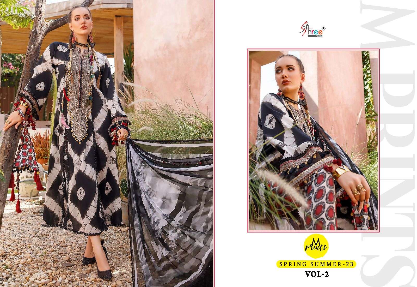 shree fabs m prints spring summer vol-2 3062-3068 series exclusive designer pakistani salwar suits wholesaler in surat 