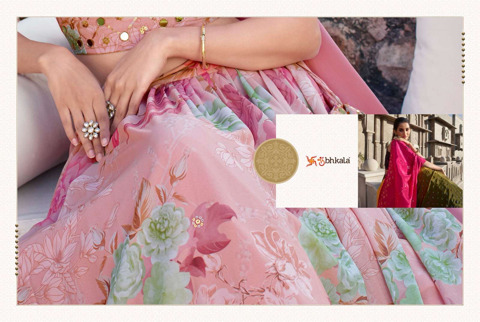 shubhkala bridesmaid vol-30 2301-2306 series georgette designer party wear lehenga catalogue manufacturer surat