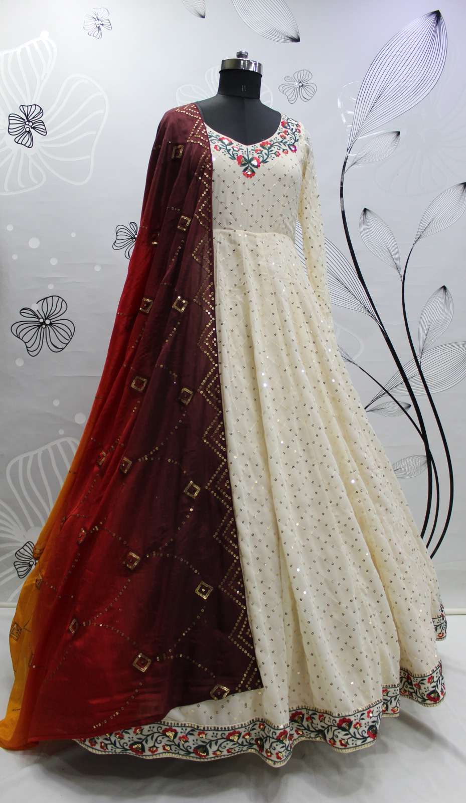 shubhkala flory vol-30 4861-4864 series exclusive designer readymade designer gown with dupatta catalogue manufacturer surat 