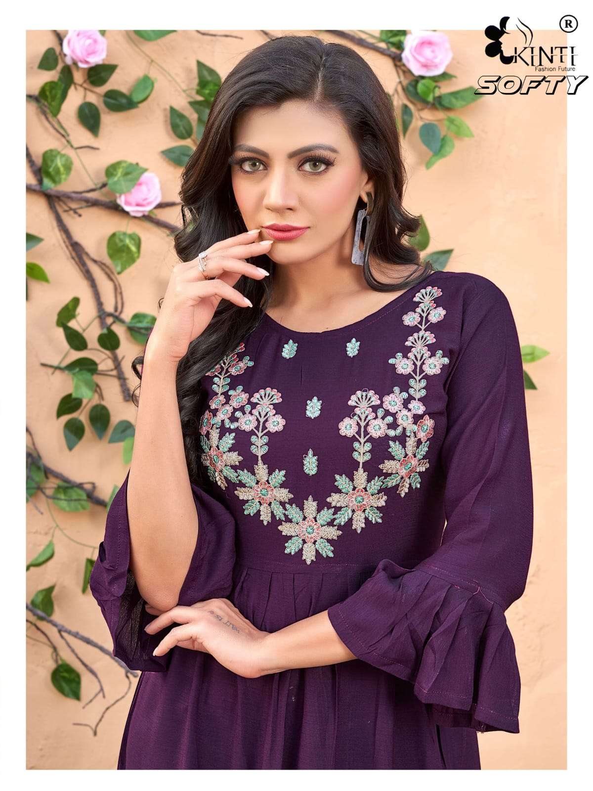 softy by kinti fashion fancy look designer kurti catalogue manufacturer surat