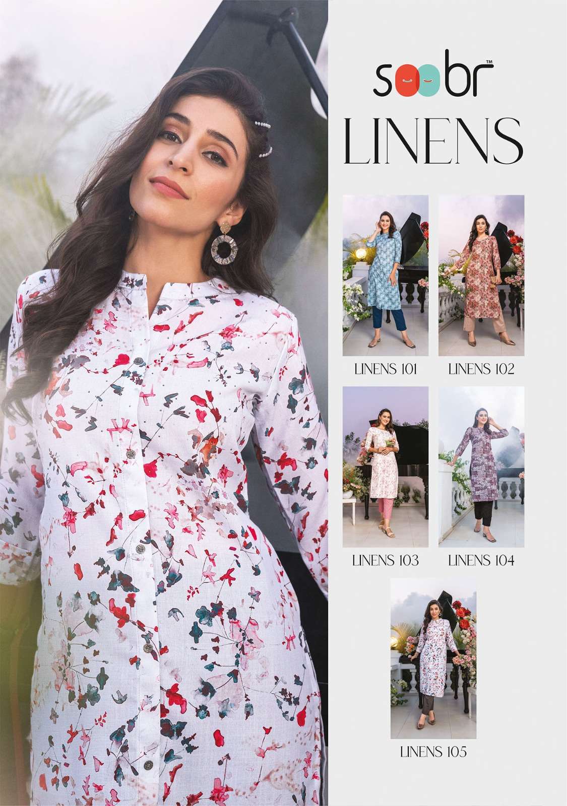 soobr linens 101-105 series trendy designer kurtis catalogue collection 2023