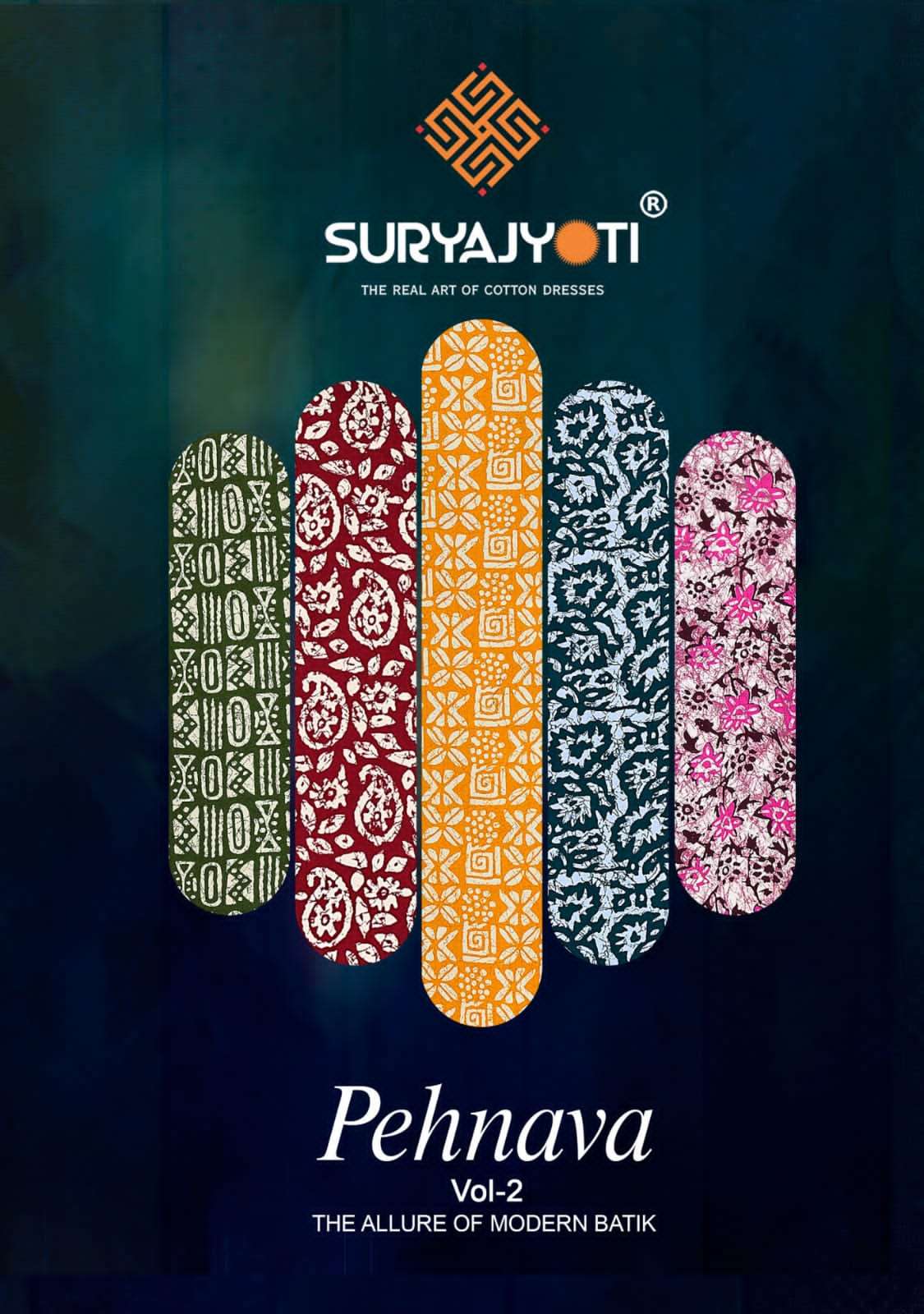 suryajyoti pehnava vol-2 2001-2010 series cambric cotton designer salwar suits catalogue wholesaler surat