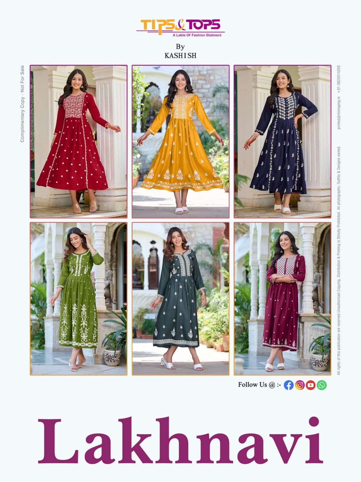 tips and tops lakhnavi fancy designer lakhnavi kurtis catalogue wholesale price surat