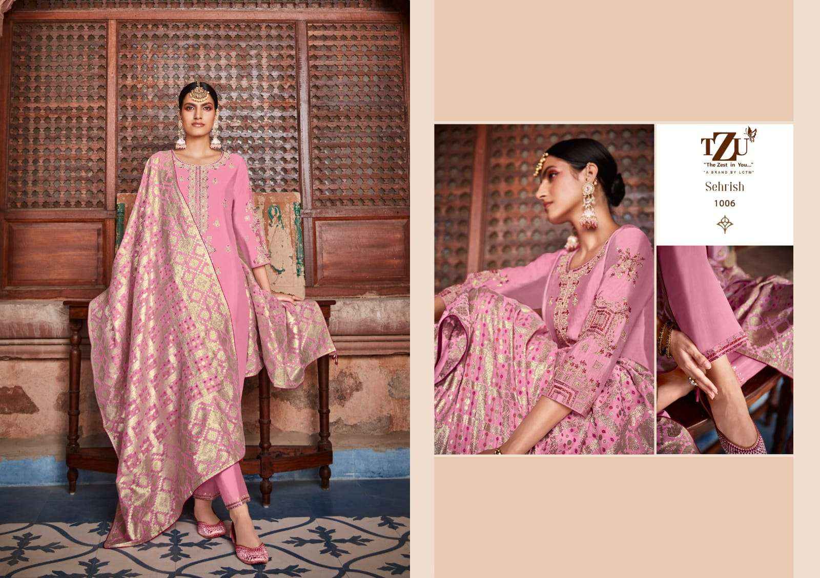 tzu sehrish 1001-1006 series exclusive ready made roman silk salwar kameez online wholesale price surat 
