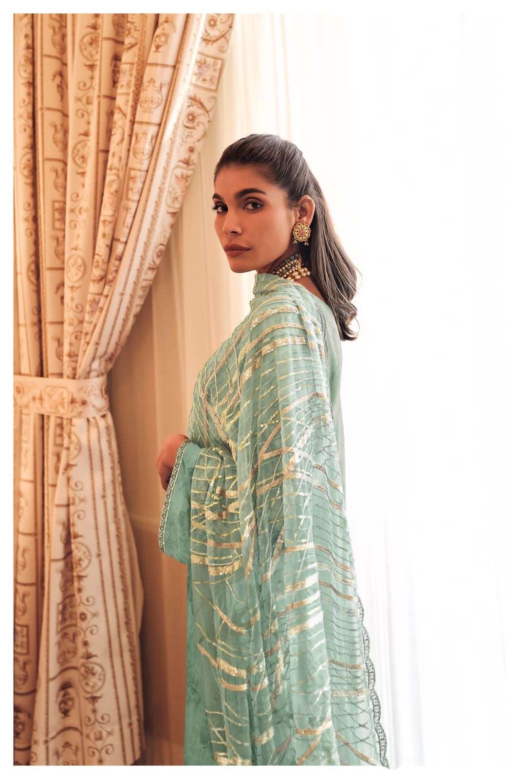 varsha fashion milano fancy fabrics with work unstich salwar kameez surat