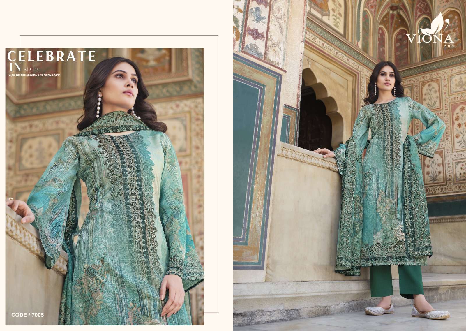 viona suits noora 7001-7006 series trendy designer salwar kameez catalogue wholesale price surat