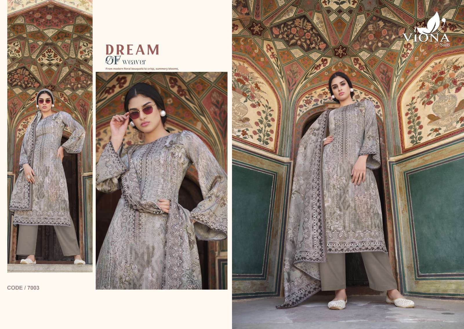 viona suits noora 7001-7006 series trendy designer salwar kameez catalogue wholesale price surat