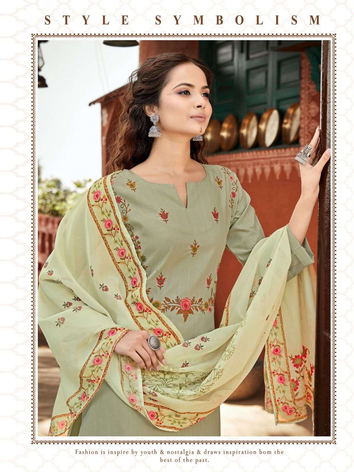 vitara fashion saffron 1001-1004 series exclusive designer kurti pant with dupatta design 2023 