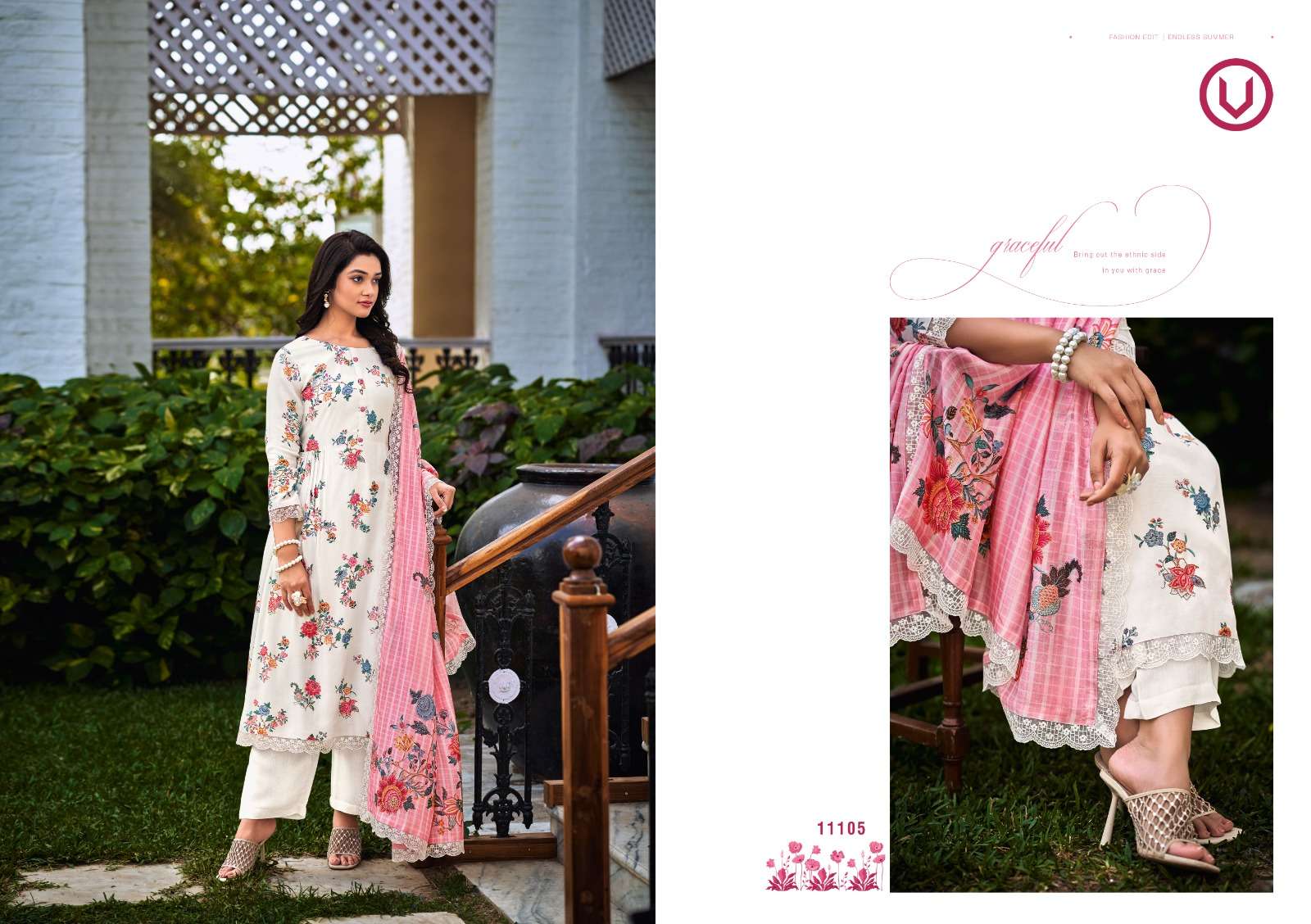 vivek fashion rosabel 11101-11105 series trendy designer salwar kameez catalogue online dealer surat