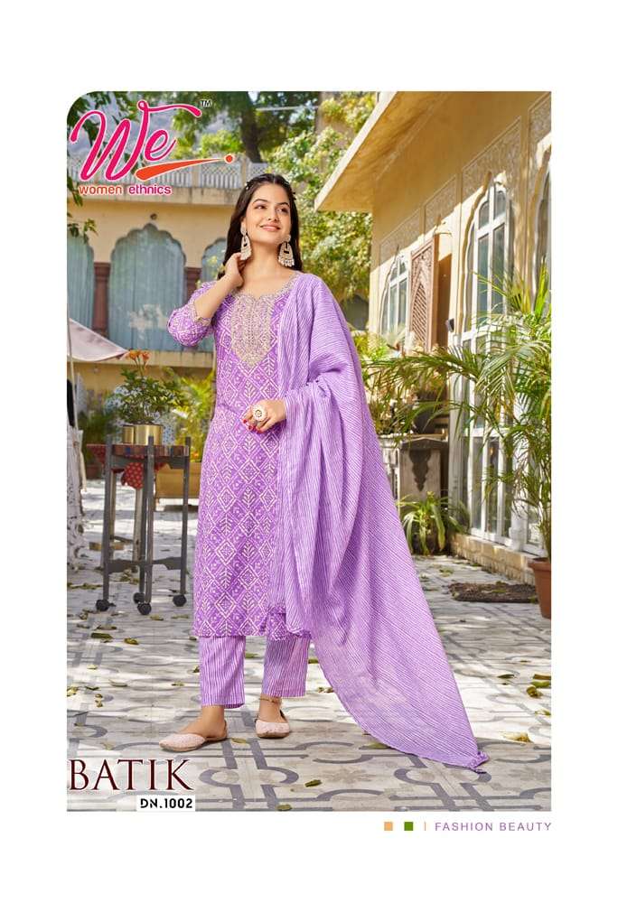 we by batik 1001-1006 series cotton designer women ethnic set to set collection wholesale price 
