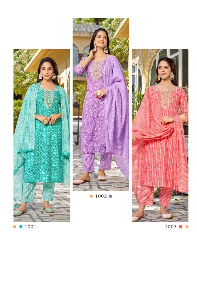 we by batik 1001-1006 series cotton designer women ethnic set to set collection wholesale price 