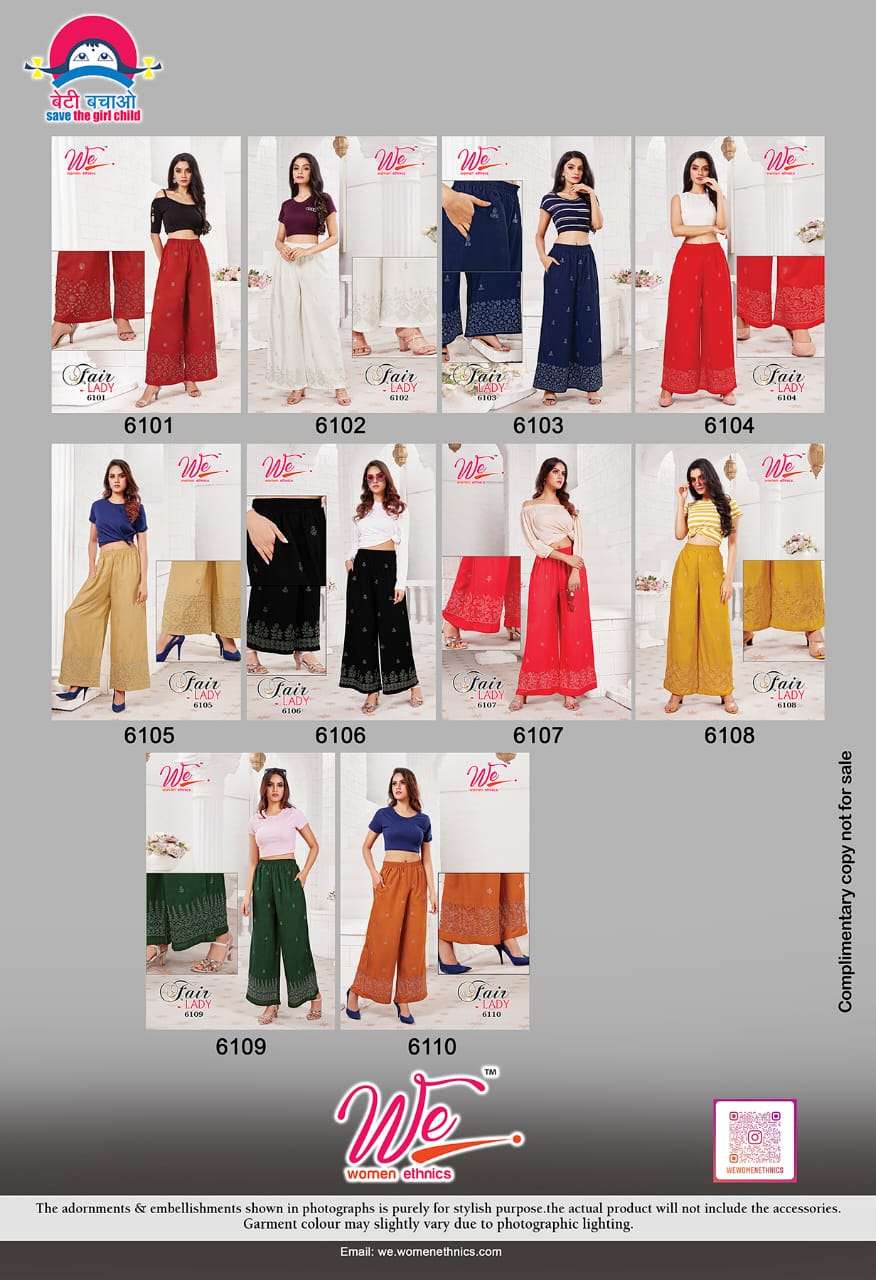 we fair lady 6101-6110 series latest designer bottom catalogue online supplier surat