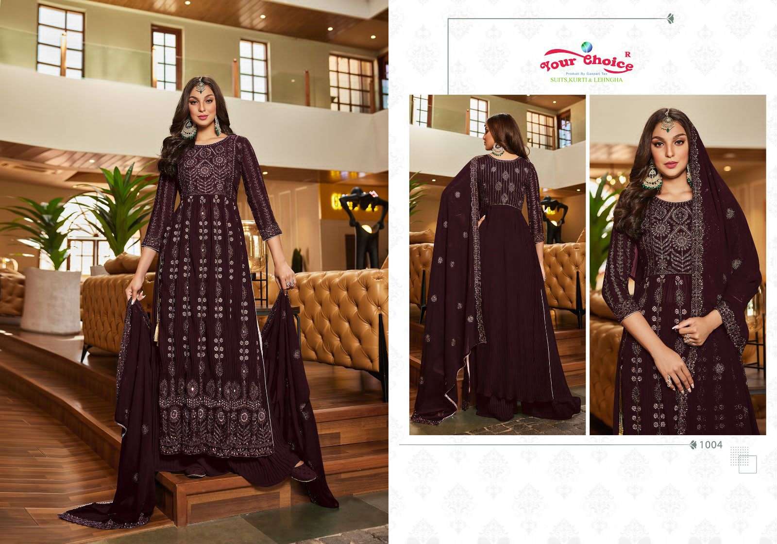 your choice glory 1001-1006 series stylish designer party wear salwar suits latest collection 2023 