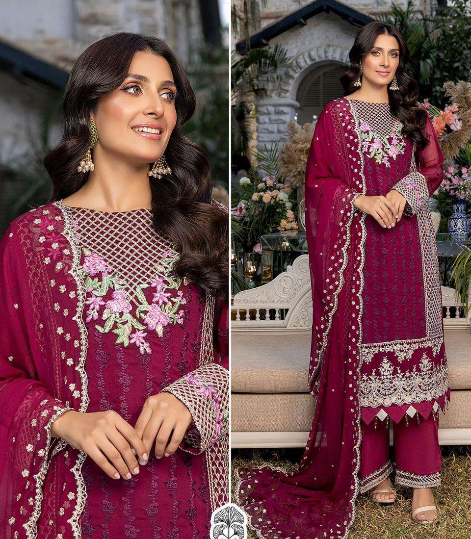 zaha khushbu vol-5 10137-10139 series faux georgette designer pakistani salwar suits catalogue manufacturer surat 