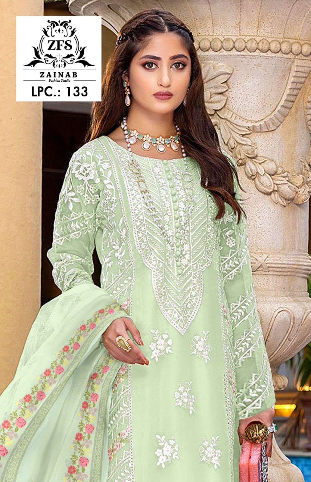 zainab fashion studio lpc-133 pakistani salwar suits catalogue wholesale price surat 