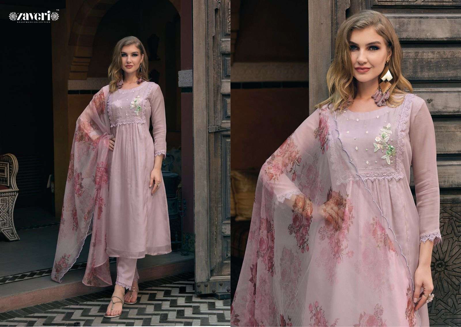 zaveri alaya 1551-1554 series stylish designer readymade designer salwar suits catalogue manufacturer surat 