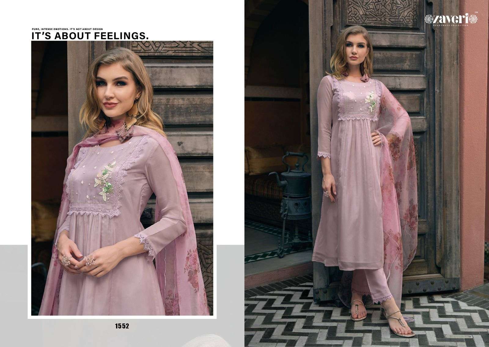 zaveri alaya 1551-1554 series stylish designer readymade designer salwar suits catalogue manufacturer surat 