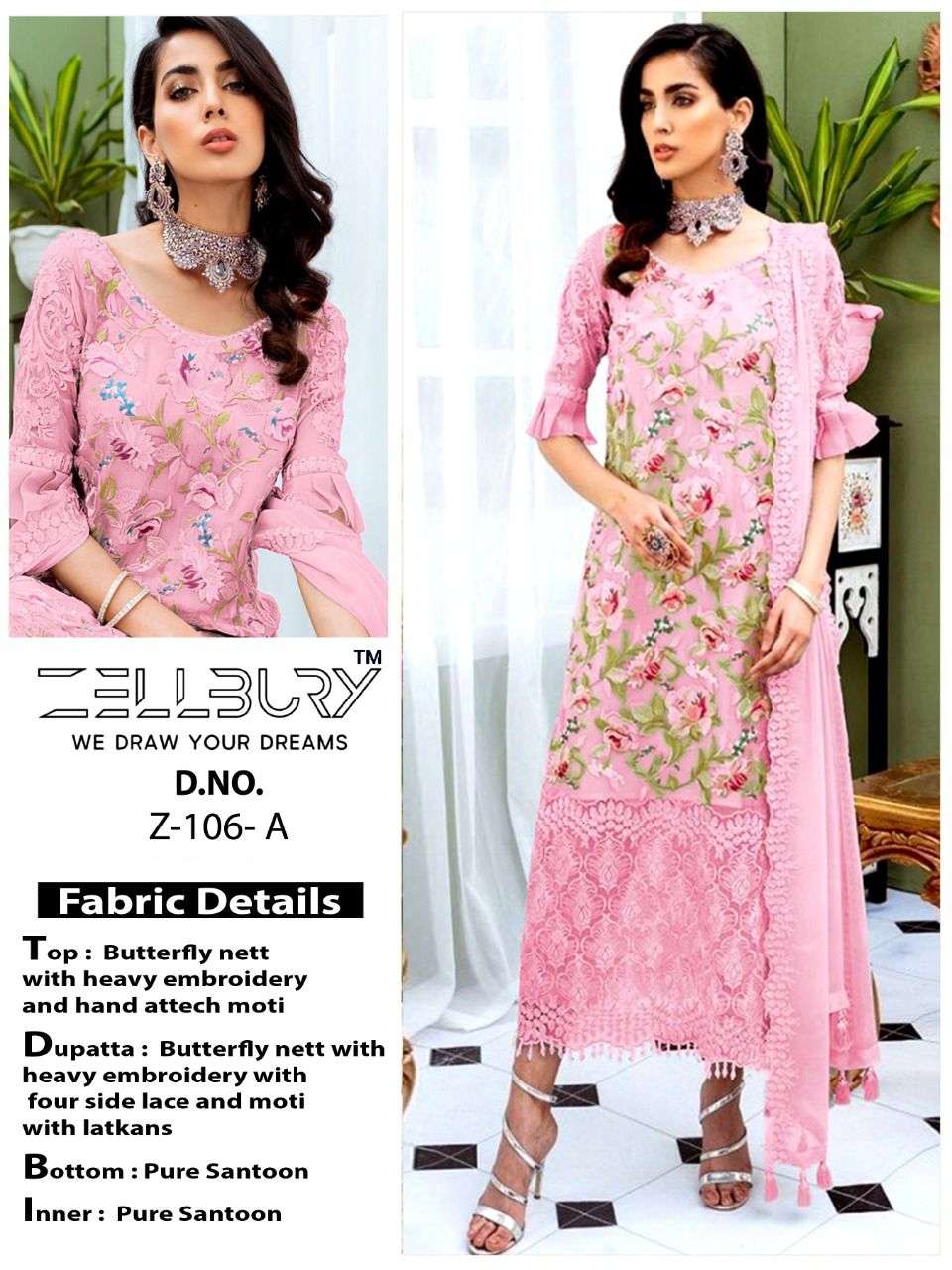 zellbury 106 series exclusive designer pakistani salwar suits manufacturer surat 