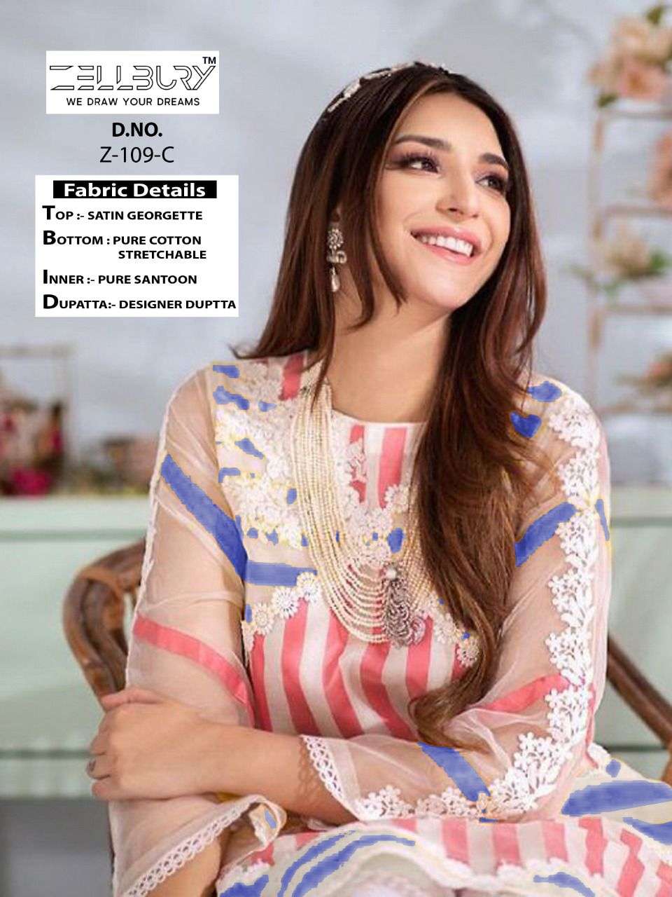 zellbury 109 series fancy look designer pakistani salwar suits readymade collection 2023 