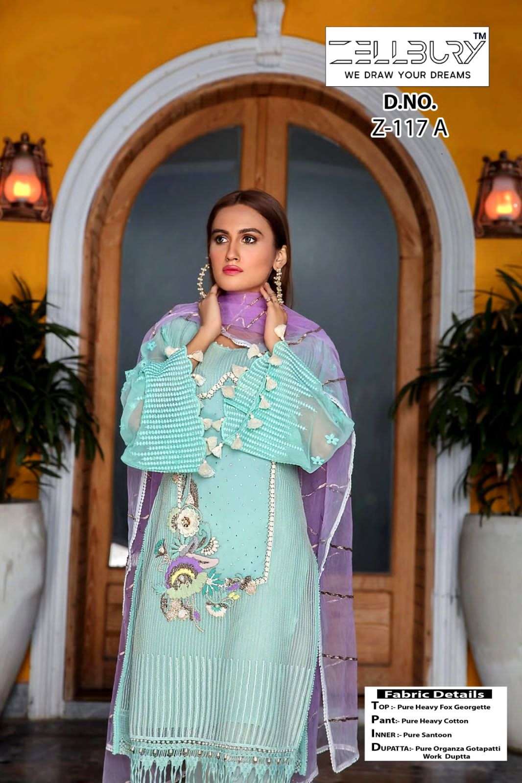 zellbury 117 series stylish look designer pakistani salwar suits latest collection surat