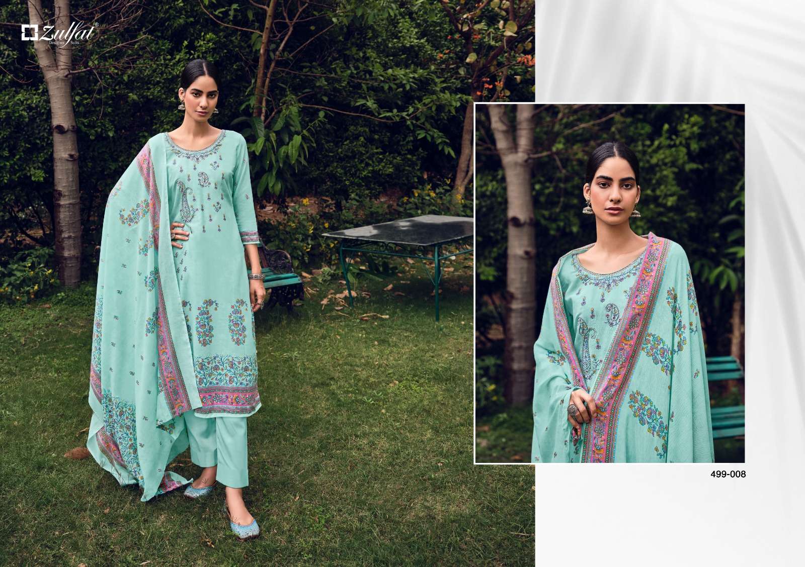 zulfat designer chinaar pure cotton excluisve designer unstich dress material collection surat