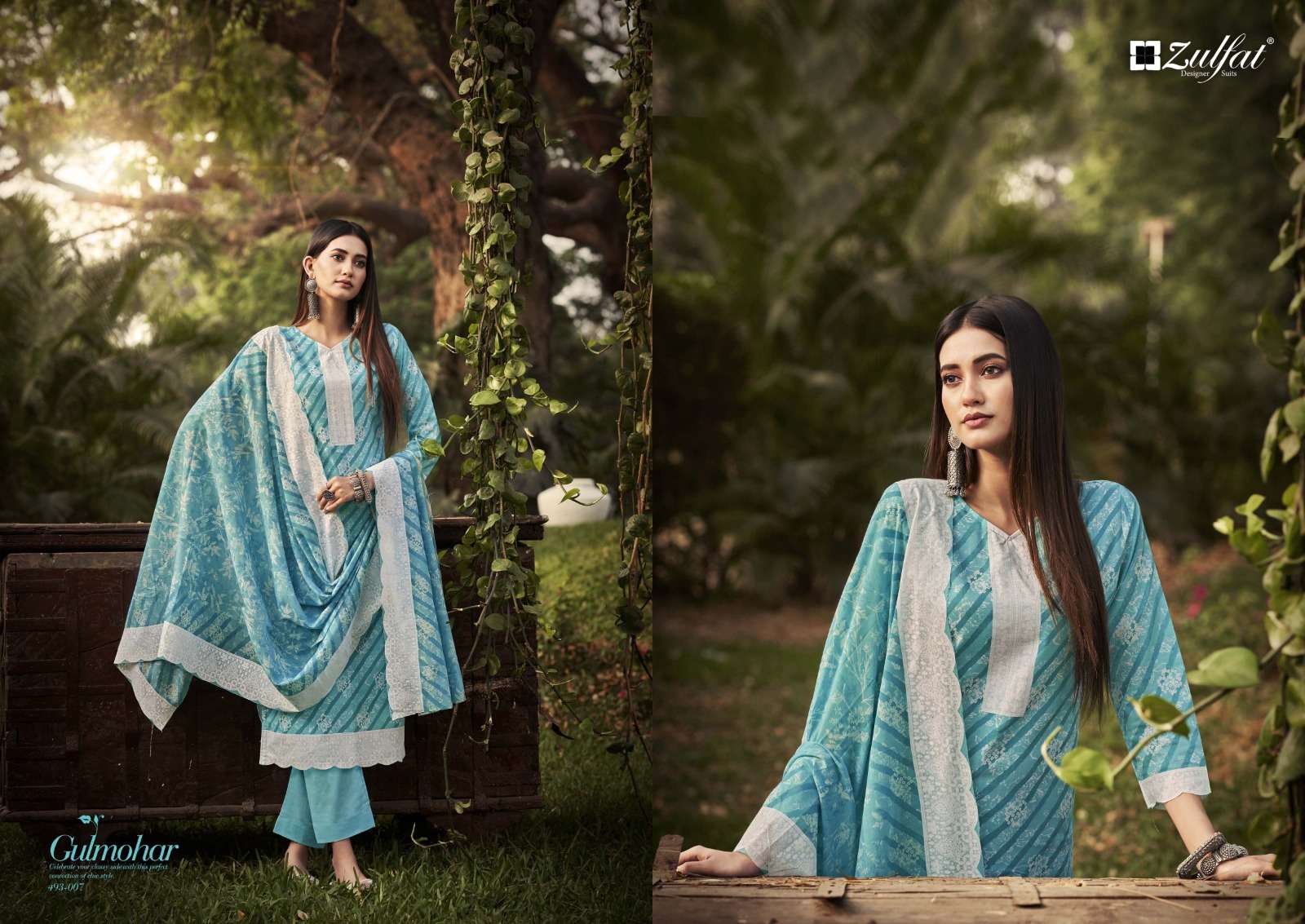 zulfat designer suits gulmohar vol-2 indian designer salwar kameez catalogue manufacturer surat