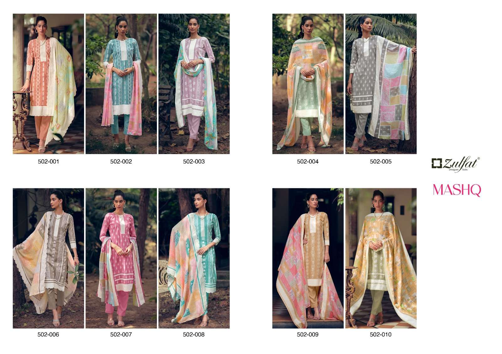 zulfat designer suits mashq unstich designer salwar kameez catalogue online dealer surat 