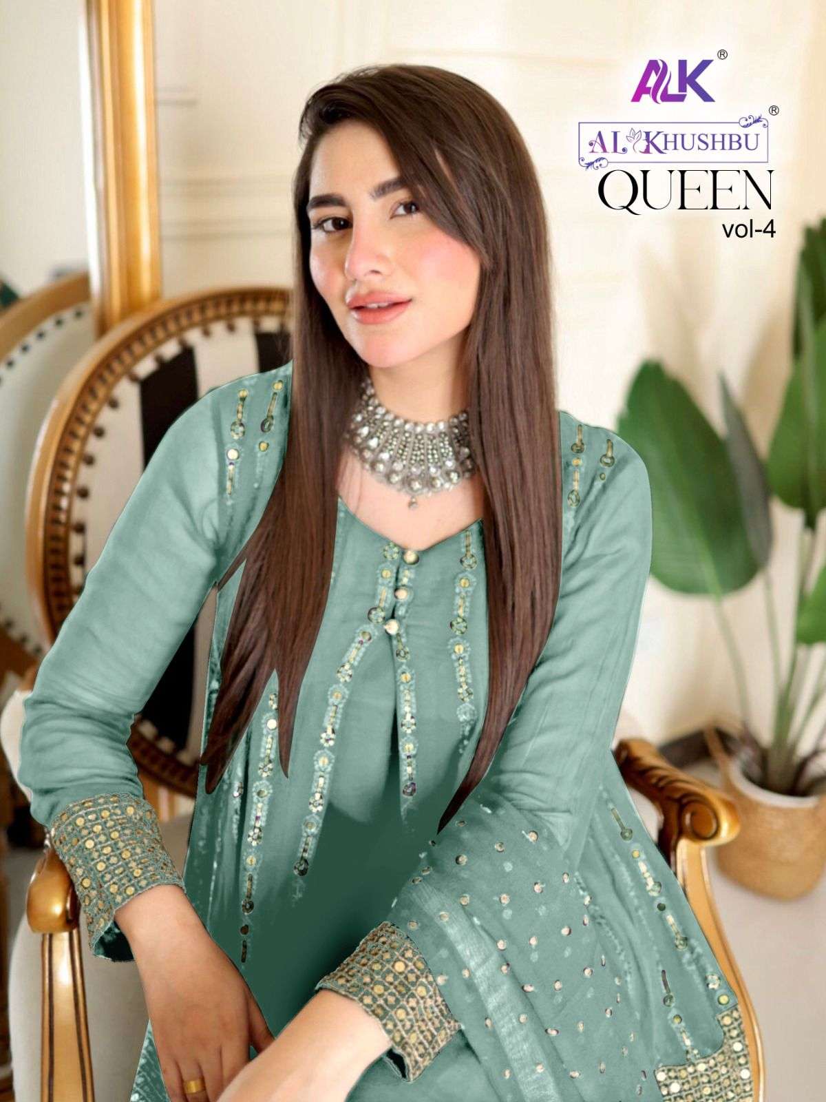 al khushbu queen vol-4 4008 series georgette designer pakistani salwar suits catalogue wholesale price surat